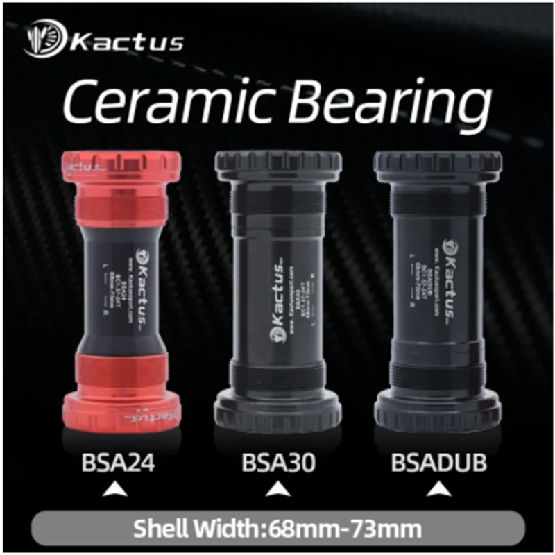 

KACTUS Bicycle Bottom Bracket BSA Thread Kit Road MTB Bike Frame 68/73 for Axis 24/22 and 29/30mm for Shimano/SRAM GXP Crankset