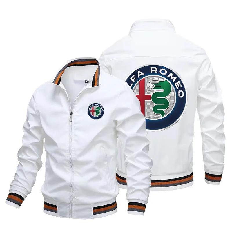 

Spring and autumn high quality men's jacket trend new ALFA ROMEO car logo printed men's Jacket breathable men's top