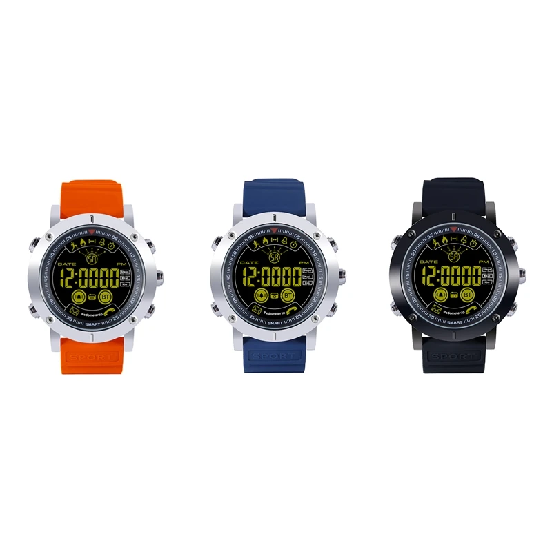 

EX19 Smart Watch 1.21 Inch Screen BT4.0 Waterproof Watch Pedometer Sports Management SMS Notification Wristwatch
