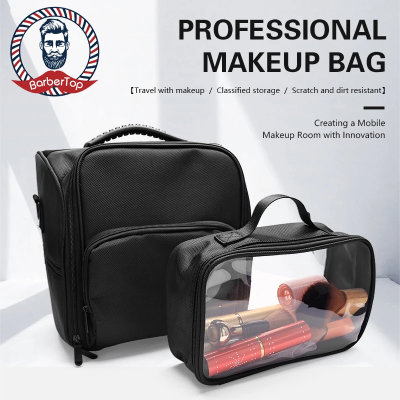 

Pvc Cosmetic Brush Bag Large Capacity Beautician Wash Bags Portable Backpack Beauty Packet Travelling Makeup Package