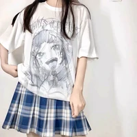 womens t shirt hip hop style kawaii japanese anime tshirt clothes y2k girly print anime harajuku graphic retro tee cartoon tops