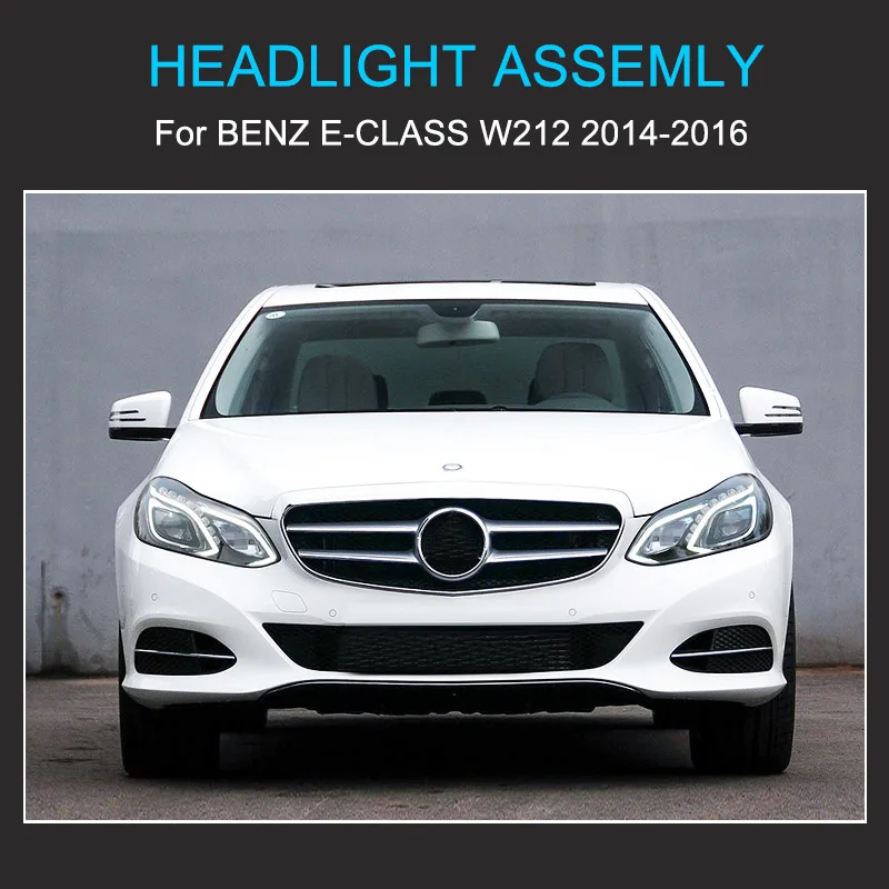 1 пара светодиодных фар в сборе для Mercedes Benz E Class W212 2014-2016 Plug and Play со светодиодными