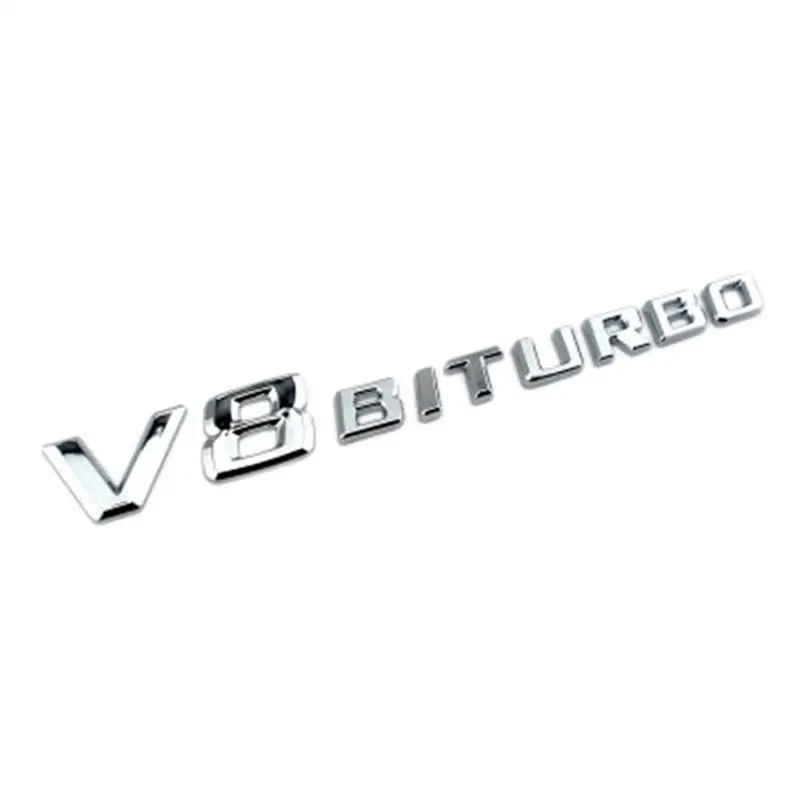

Автомобильная 3D наклейка для Benz BITURBO, наклейка для автомобиля с буквенным логотипом из АБС-пластика, автомобильная боковая наклейка, аксесс...