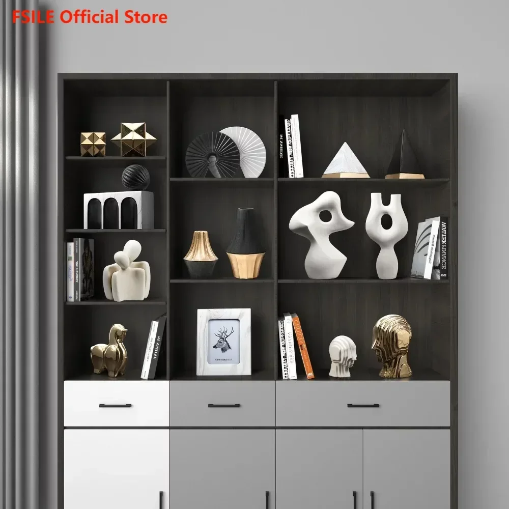 

Luxury Wine Cabinet Decoration Set Living Room TV Cabinet Bookshelf Porch Decoration Hotel Model Room Front Desk Soft Decoration