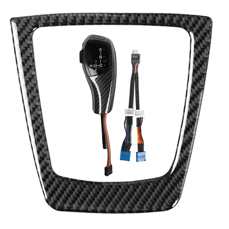Ручка переключения передач ручка с отделкой из углеродного волокна для BMW E90 E91 E93