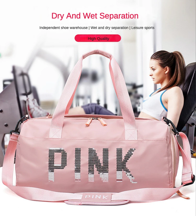 Women Sports Fitness Bag Gym Yoga Bag Protable Dry Wet Bag Outdoor Waterproof Swimming Shoulder Bag Large Capacity For Travel
