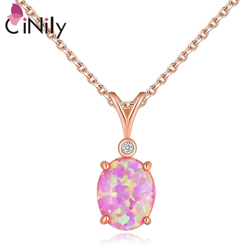 

CiNily Created White Pink Fire Opal Cubic Zirconia Authentic 925 Sterling Silver Wholesale for Women Jewelry Pendant SP012