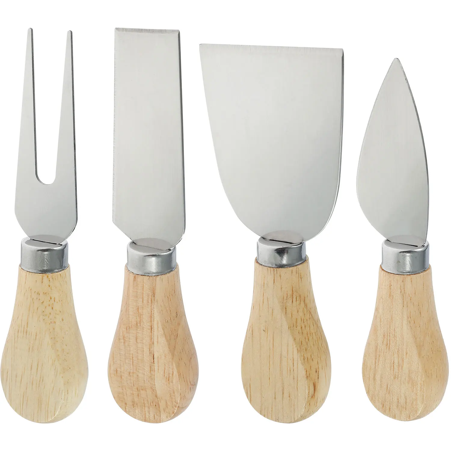 

4pcs Cheese Cutlery Set with Shovel Fork Steel Stainless Cheese Shovel Set Lightweight and Durable Cheese Cutter Wooden Set