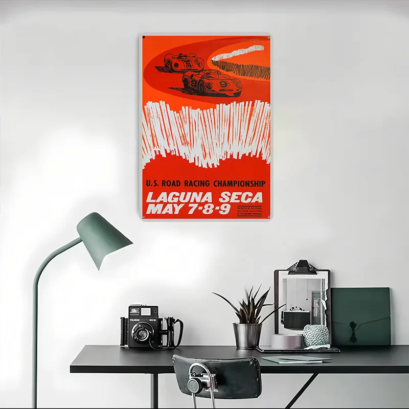 Фото Винтажный металлический постер Velka Cena CSSR 1965 для автоклуба, настенный декор, ретро-табличка для комнаты, мужской комнаты, дома №4