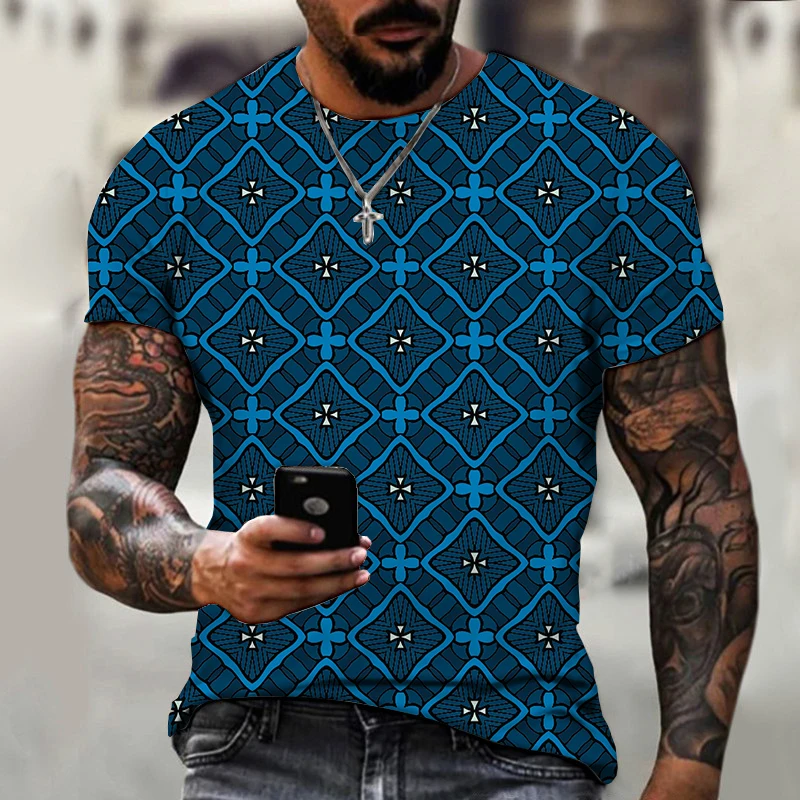 

Retro Personality Men T-shirt Harajuku Male Clothes Casual Style Fashion Loose Cool O-Neck Tees Short Sleeve Oversized 3D Print