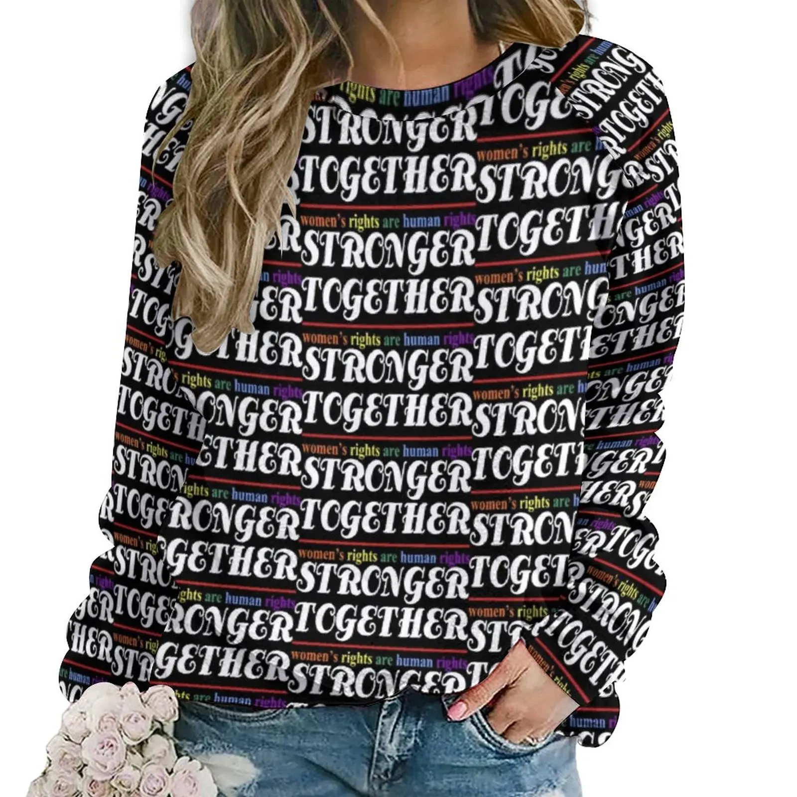 

Womens Rights Casual Hoodies Spring Women's Rights Are Human Rights Elegant Hoodie Woman Oversize Harajuku Graphic Sweatshirts