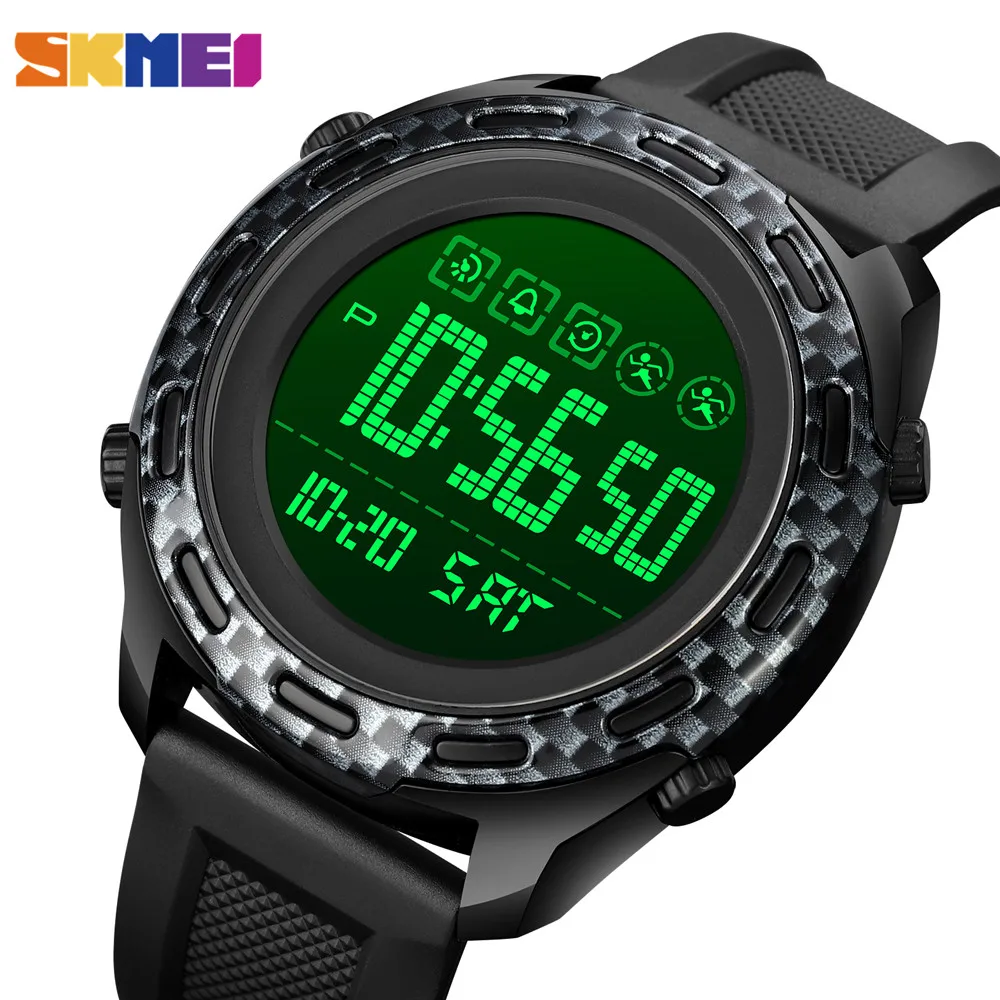 

Часы наручные SKMEI мужские с секундомером, спортивные цифровые водонепроницаемые с будильником, с датой, в стиле милитари, с обратным отсчето...