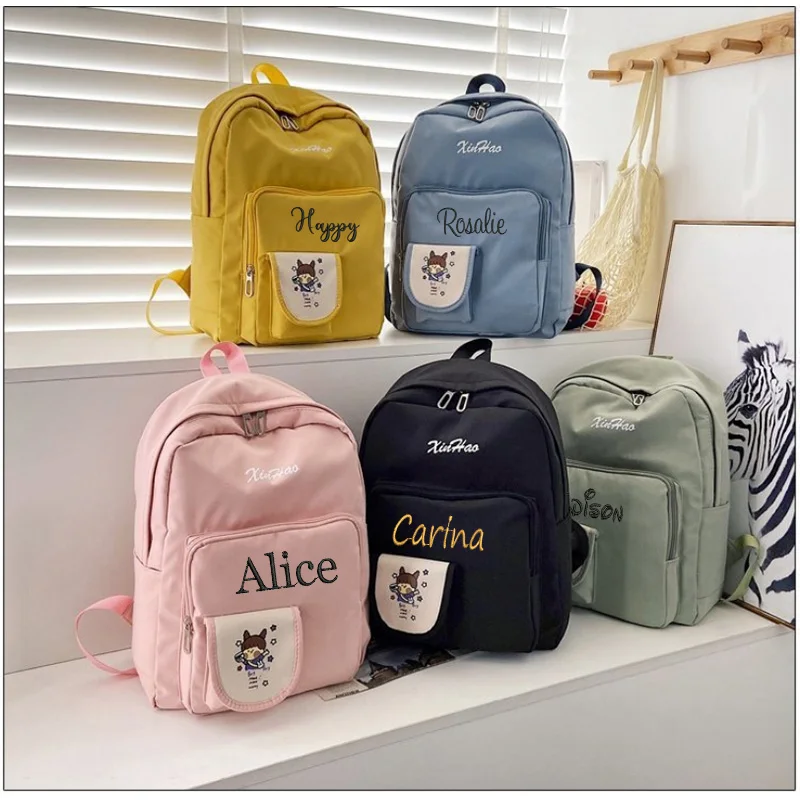 

Personalized Kids Backpacks Custom Name Cute Lightweight Water Resistant Preschool Backpack for Boys and Girls Chest Strap