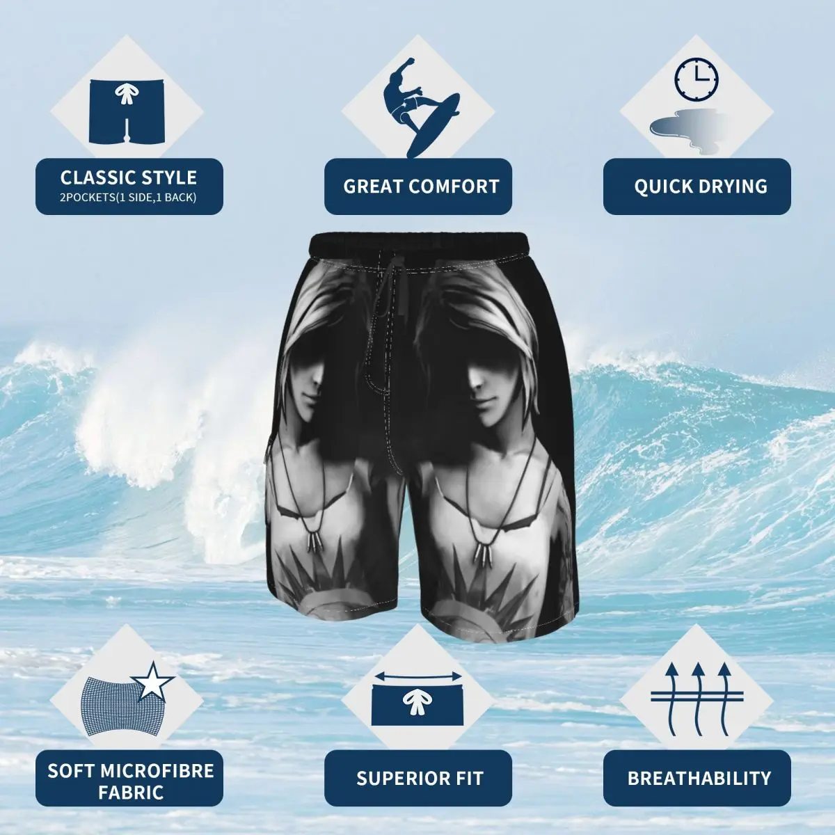 Chloe Price Life Is stranna Board Shorts крутые пляжные шорты для девочек с темным геймером