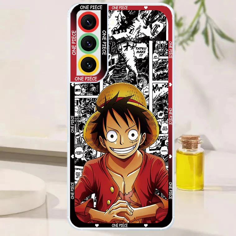 Прозрачный чехол для телефона с комиксами Luffy Zoro Samsung S24 S23 S22 S21 S20 S10 Ultra PLus FE A52 A72