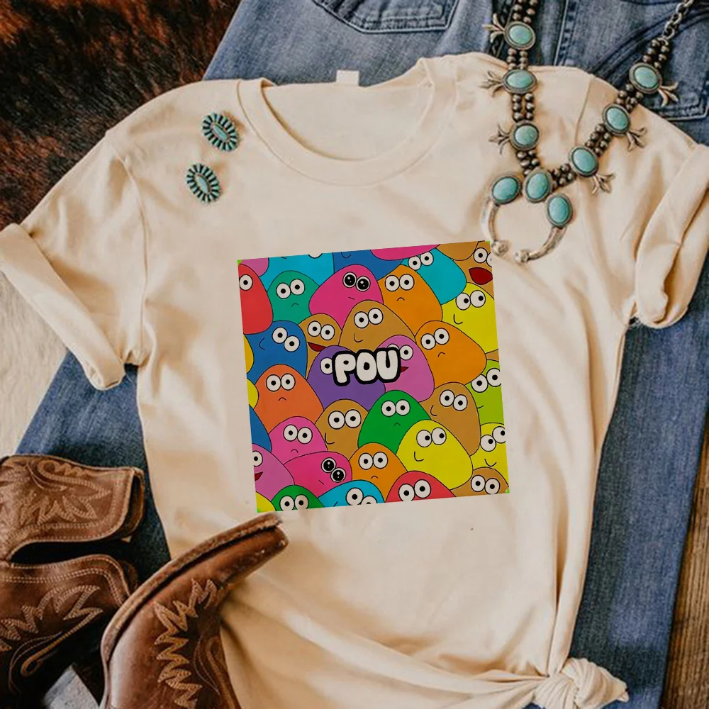

Pou t-shirts women graphic tshirt female comic graphic y2k clothes