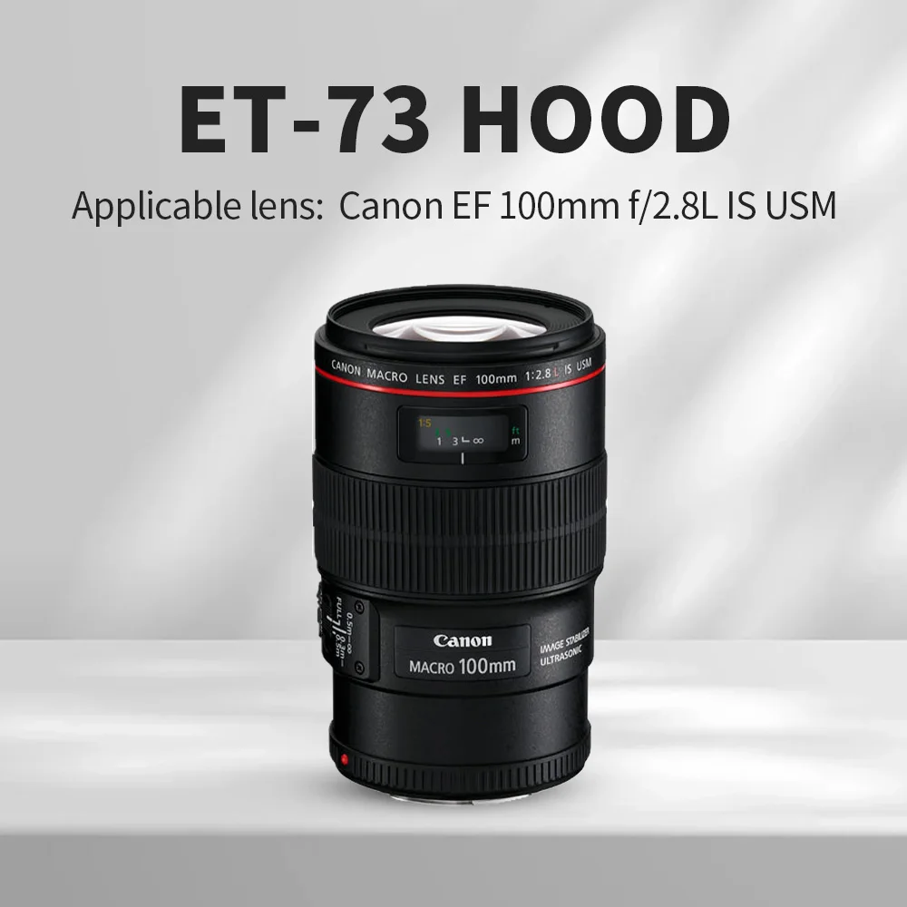 Фото Подходит для светозащитного экрана Canon ET-73, объектива EF100mm f/2.8L IS USM, антибликовый, совместим с 67 мм. №4