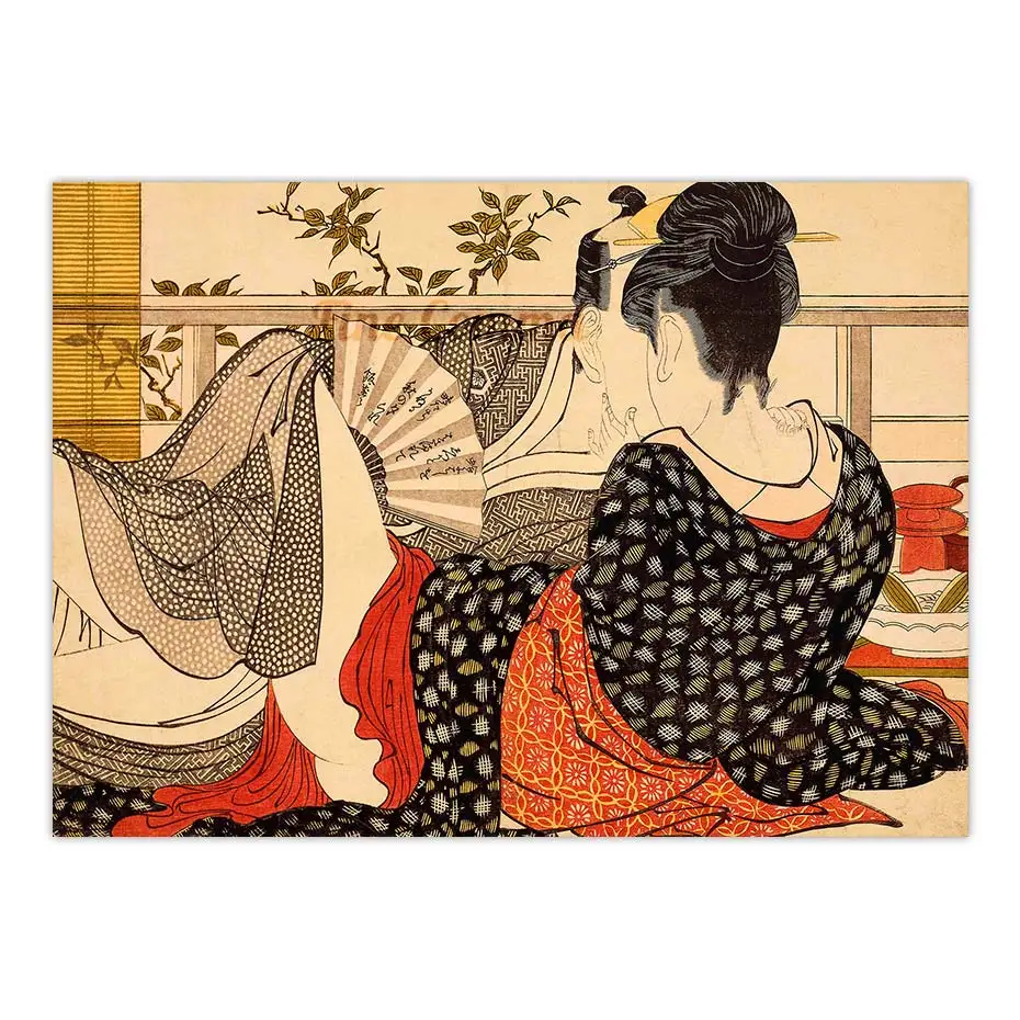 

Поэма тамакура подушки 1788 Kitagawa Utamaro винтажный Японский художественный плакат Uikyoe деревянный блок холст печать Настенный декор