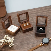 wood jewelry box retro wedding ring box earring rings display box jewelry organizer case luxury jewelries gift packaging box