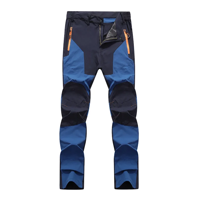 

Autumn Winter Patchwork Soft Shell Pants Men Windproof Water Splash Prevention Thermal Outdoor Mountaineering Hiking Trousers