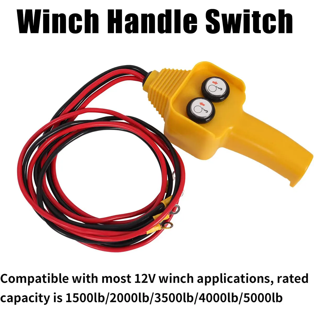 

Лебедка с дистанционным управлением в сборе 12/24 в, 2000lb-4500lb, профессиональная лебедка, ручная ручка управления, лебедка, переключатель, детал...