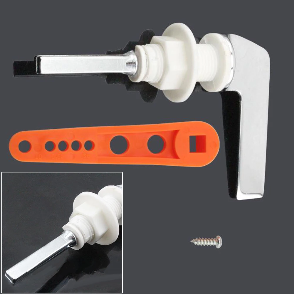 

Brand New Flush Tank Cistern Lever Spare Parts Universal Zinc Alloy + Plastic Accessories Fitting Flush Handle