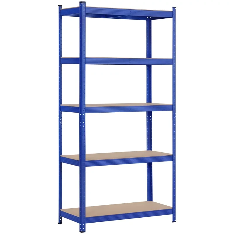 

5-Shelf Boltless & Adjustable Steel Storage Shelf Unit, Blue, Holds up to 386 lb Per Shelf