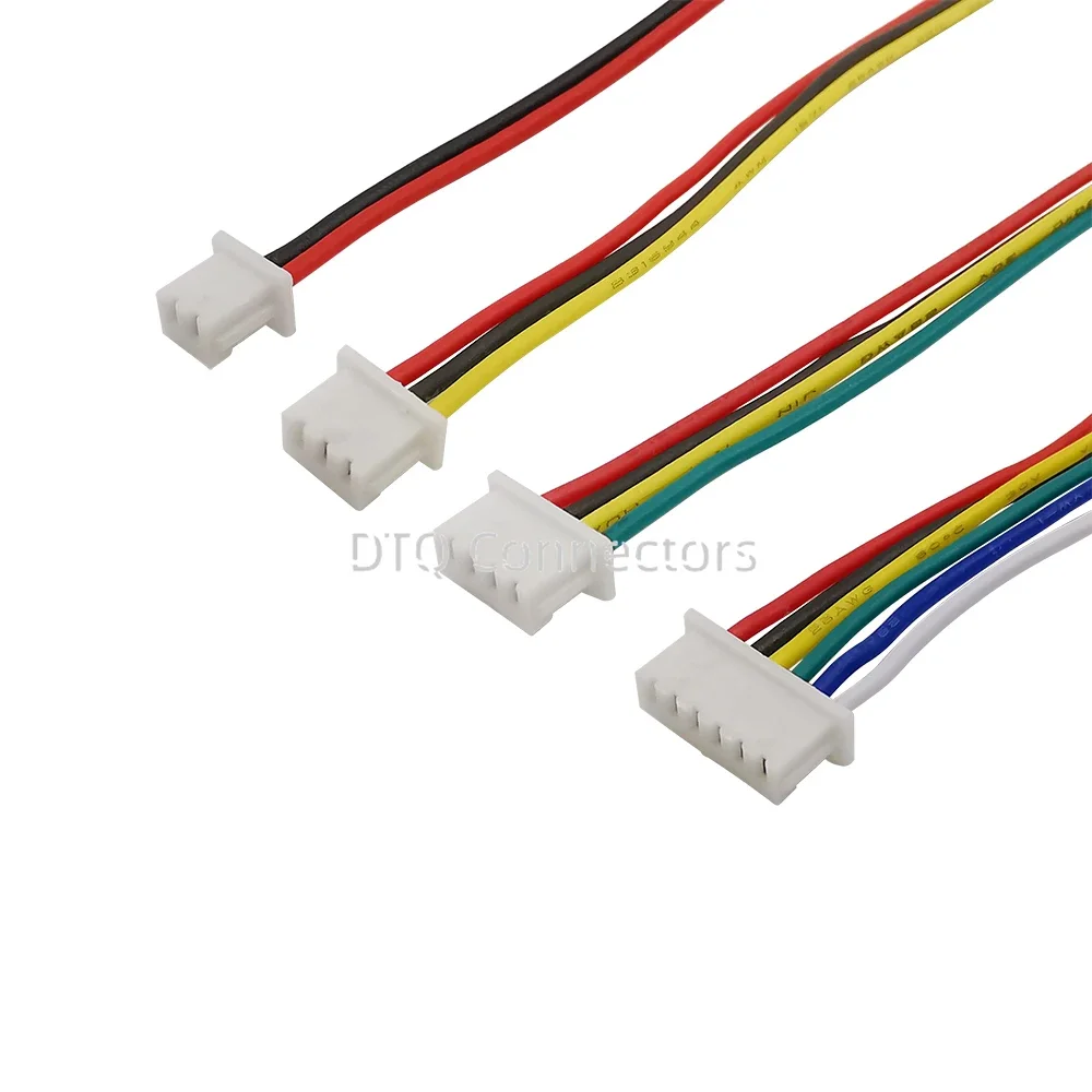 10 шт. микро jst1.25 мм 2-10Pin гнездовой разъем с кабелем 28AWG 1 25 шаг одиночная/двойная