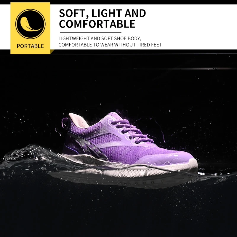 Latest 2023 Women's Shoes Indestructible Steel Toe Cap Safety Work Shoes Sneakers Lightweight Anti Smashing Female Footwear