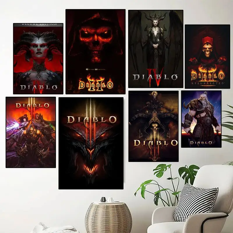 

Game D-Diablo POSTER Prints Wall Painting Bedroom Living Room Decoration Home