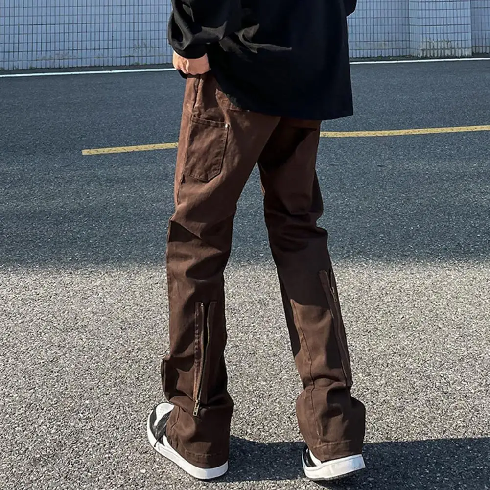 

Men Pants Straight Lightweight Plus Size Boot Cut Cargo Pants for Daily Wear