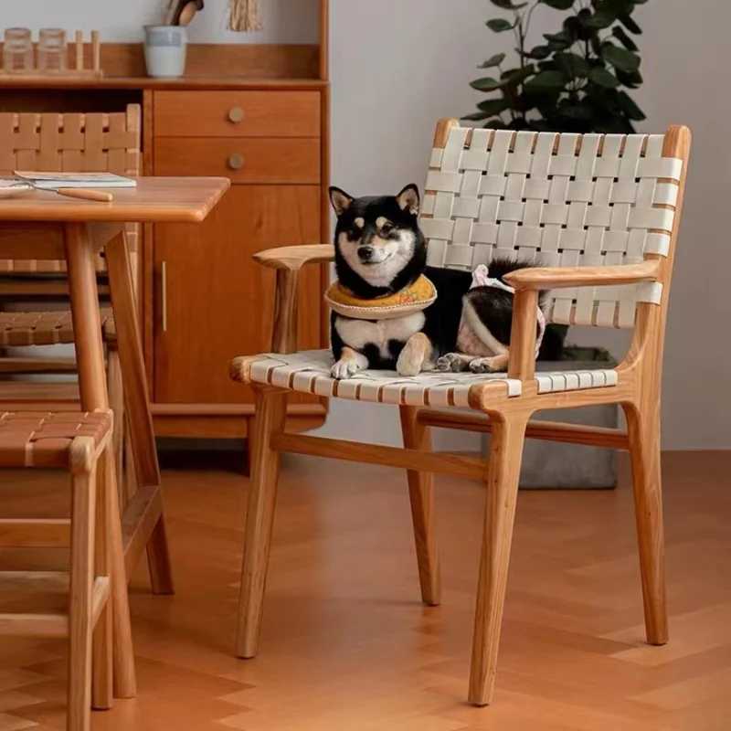 

Arm Nordic Dining Chairs Salon Ergonomic Luxury Wooden Dining Chairs Office Sillas De Comedor Dining Room Furniture WK50CY