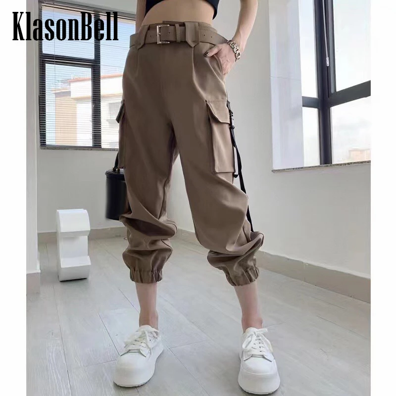 

9,5 KlasonBell уличные повседневные женские брюки-карго с поясом