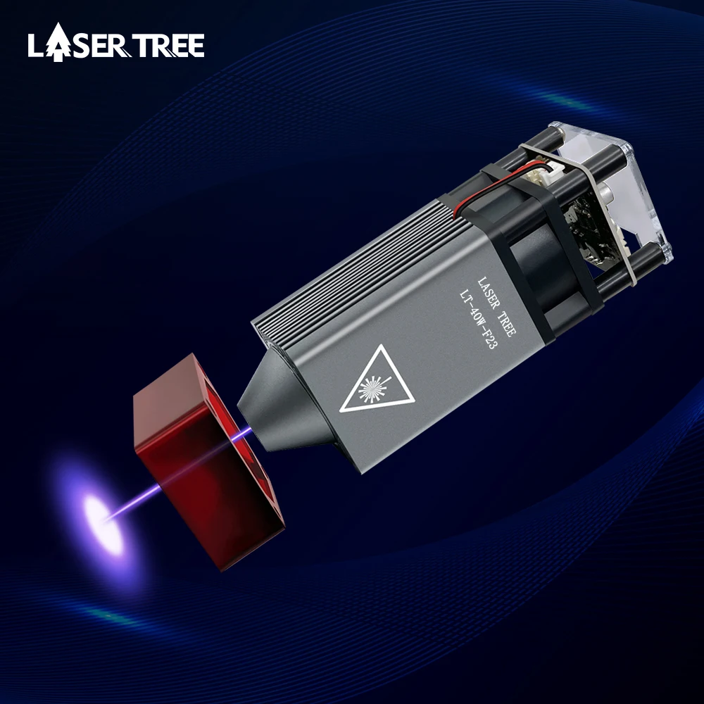 LASER TREE 40W Fixed Focus Laser Module 450nm TTL Blue Light Laser Head for DIY CNC Laser Engraving Cutting Machine Wood Tools enlarge