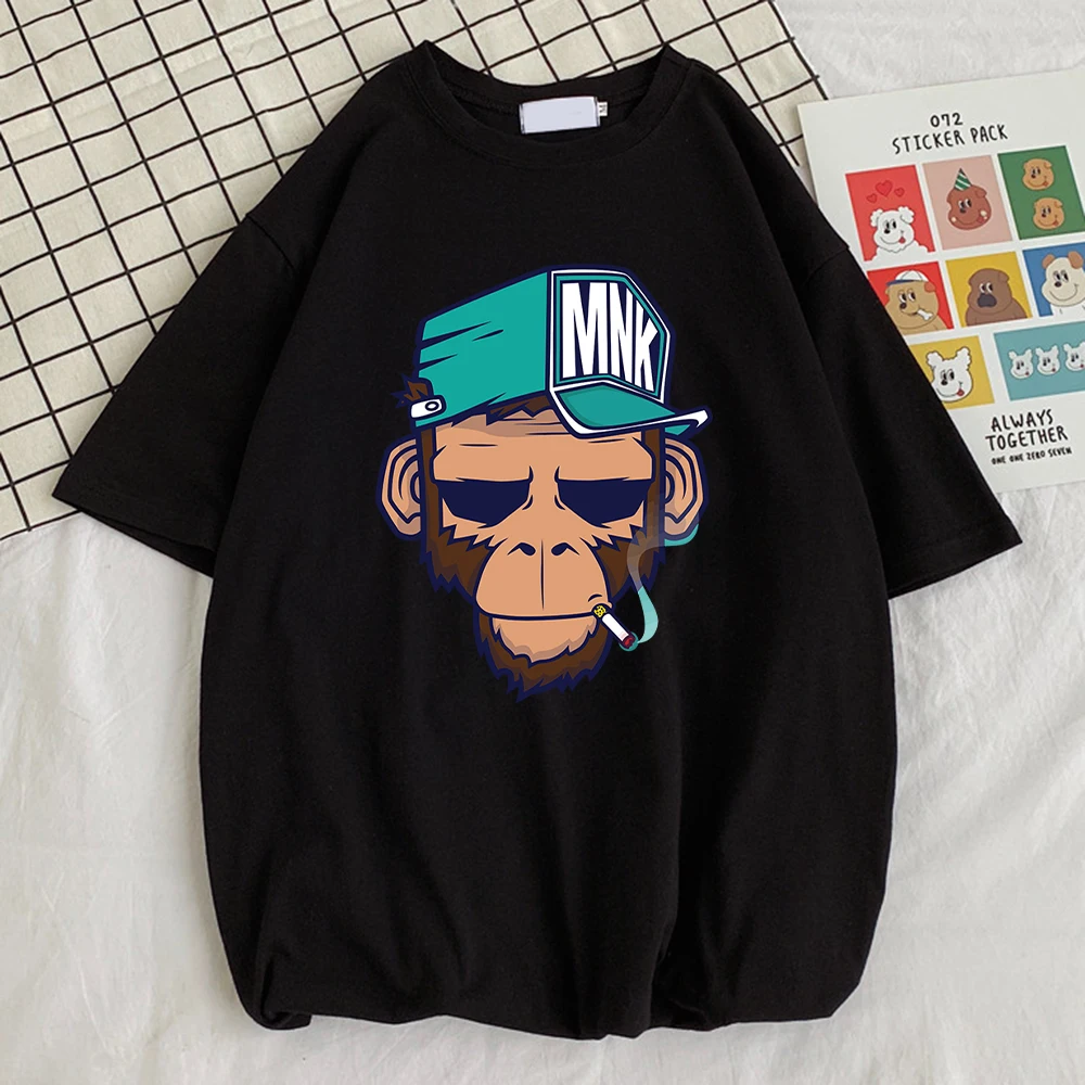 

The Smoking Monkey Mnk Мужская футболка с принтом Стильные удобные футболки, модные подходящие футболки, простые мужские уличные футболки с круглым в...