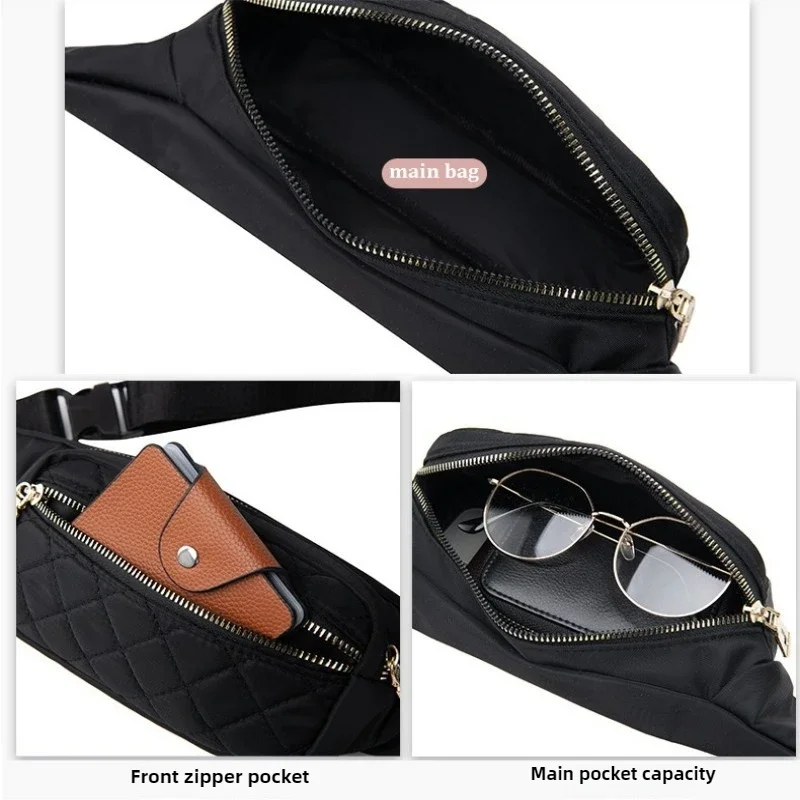 Простая модная поясная сумка с ромбической вышивкой нагрудная женская