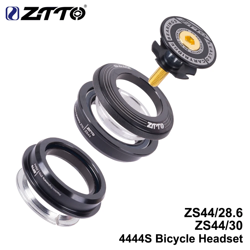

Гарнитура ZTTO 4444s для горного и шоссейного велосипеда, 44 мм, ЧПУ, 1/8 дюйма, 28,6 дюйма, внутренняя прямая трубка вилки ZS44, фотогарнитура