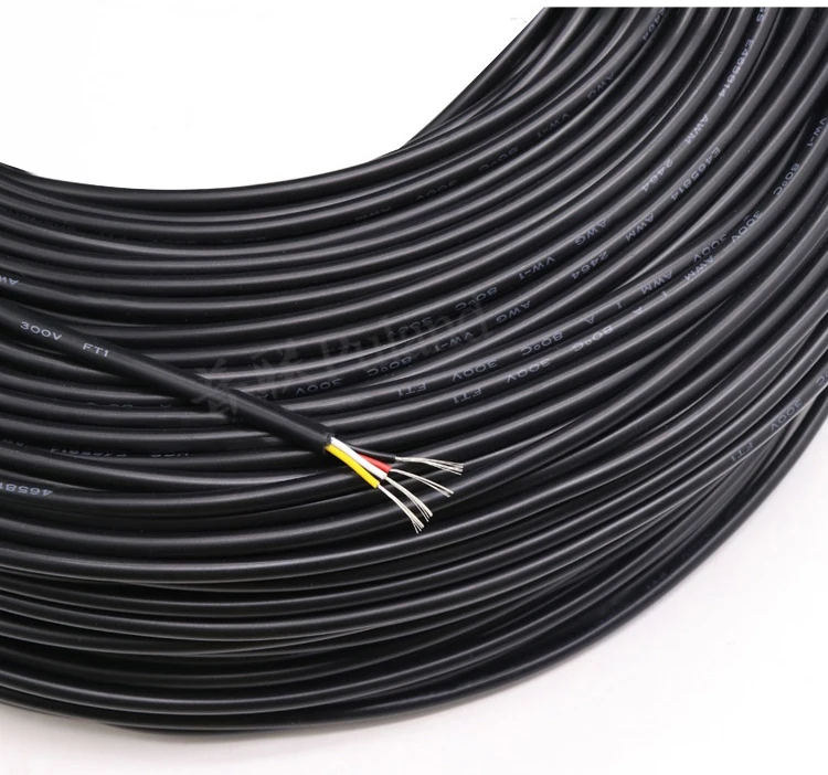 Кабель UL2464 2-10 жил изолированный медный черный/белый