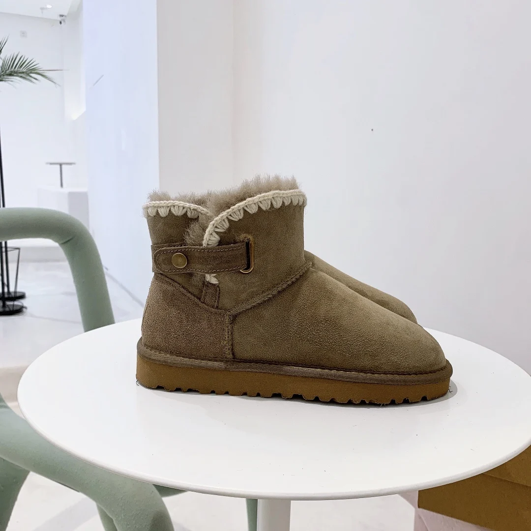 

Женские зимние ботинки из натуральной овечьей кожи