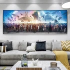 Постер всех персонажей из Звездных Войн, Картина на холсте из аниме Disney, Дарт Вейдер, Мастер Йода, HD Настенная картина для детской комнаты, украшение для дома