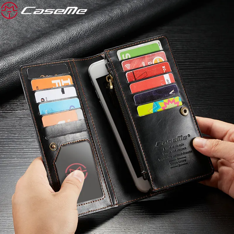 

CaseMe Universal Phone Bag For Huawei P30 lite P20 Pro Mate 9 10 lite Wallet Leather Phone Pouch For Huawei Mate 20 /Mate 20 Pro