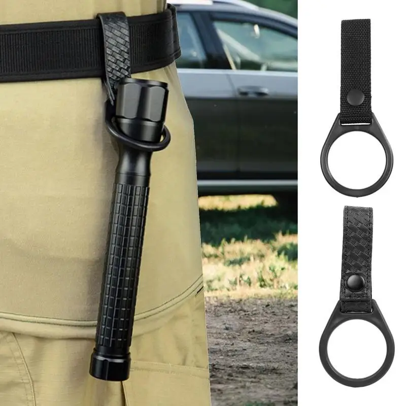 

Flashlight Ring Nylon Ring Clip Leather D-Cell Holder Webbing Buckle Hook Belt Backpack Hanger Water Bottle Holder Clip