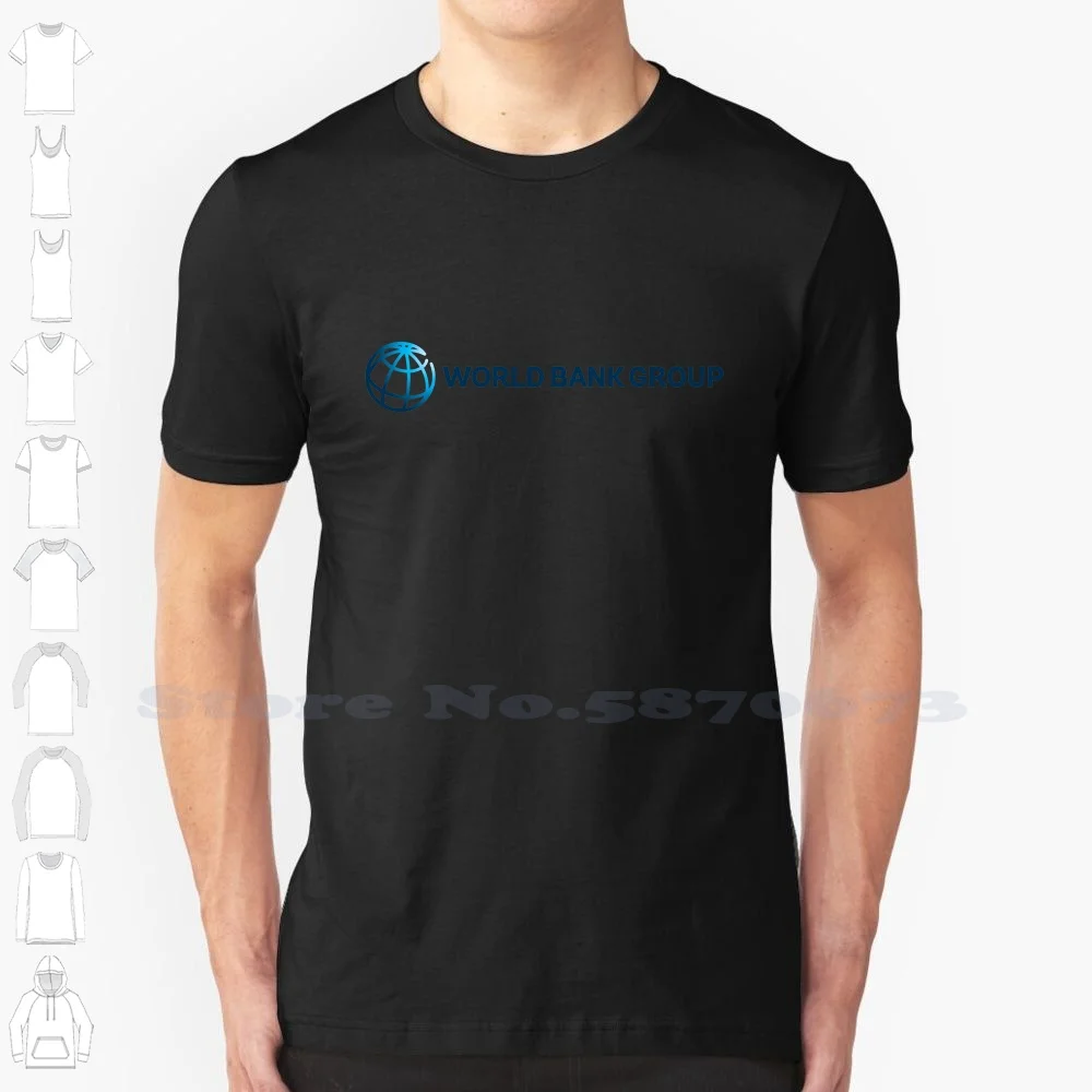 

The World Bank Logo Casual Streetwear Print Logo T-shirt Graphic 100% Cotton Tee