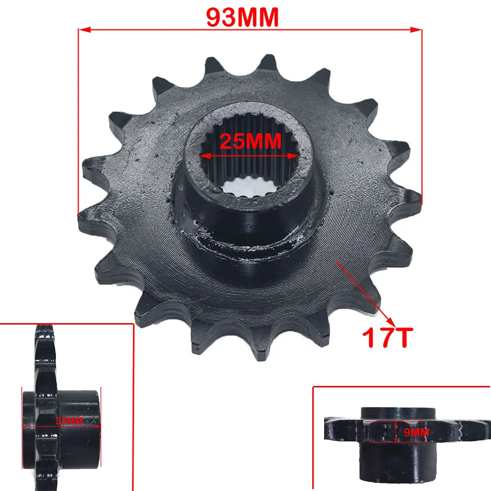 

530 Передняя цепная звездочка, для квадроциклов Gy6, 125cc, 150cc, 14T, 15T, 16T, 17T, детская