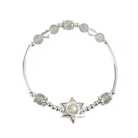 moonlight crystal bracelet women david star pendant charm bracelet jewish