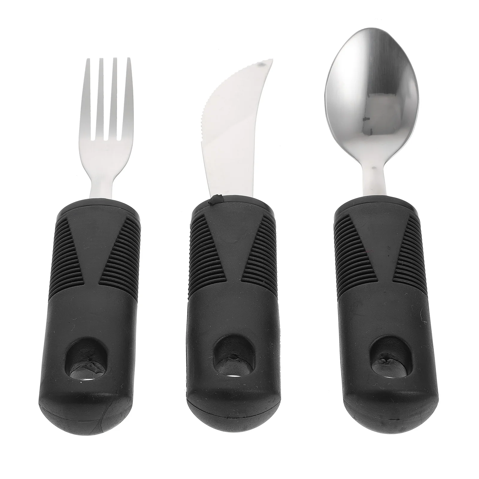 

1 Set Adaptive Utensils Anti-shake Elderly Tableware Non-weighted Flatware Non-Slip Cutlery