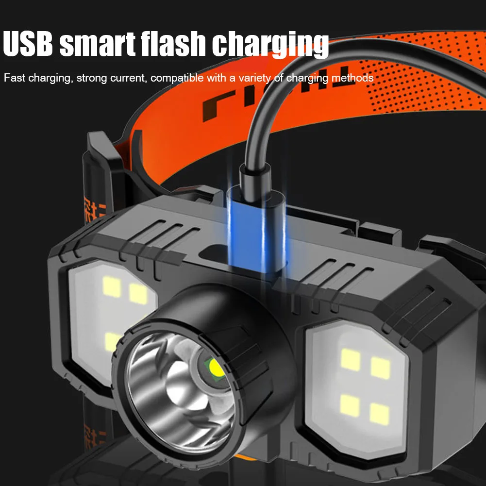 

Фонарь налобный светодиодный водонепроницаемый с USB-зарядкой