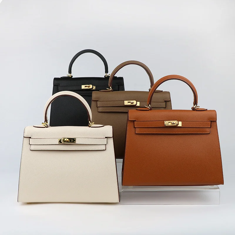 

Wanghong leather women's bag 2023 spring and summer new handbag women's shoulder bag buckle bag live broadcast