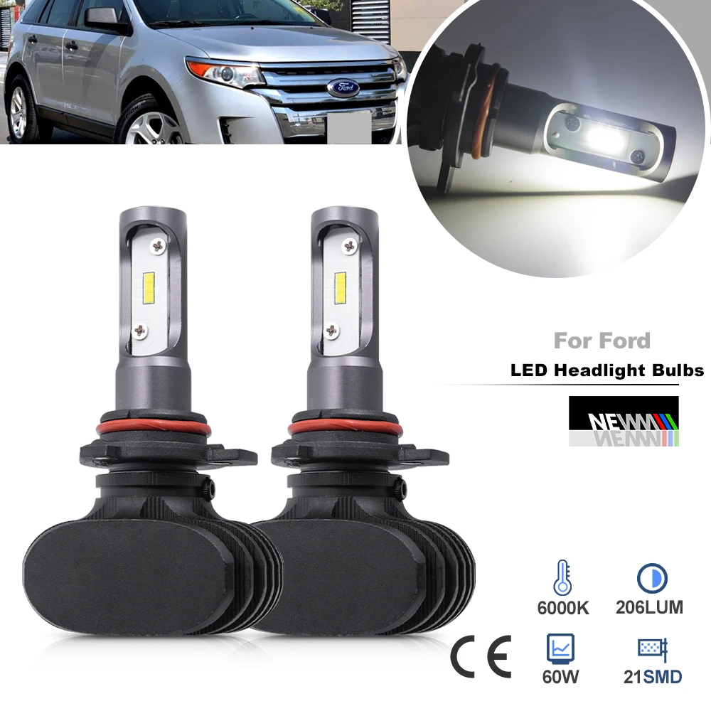 

9012 HIR2 For Ford Edge 2011-2014 For Ford Taurus 2013-2017 LED Headlight Hi Low Beam Bulbs