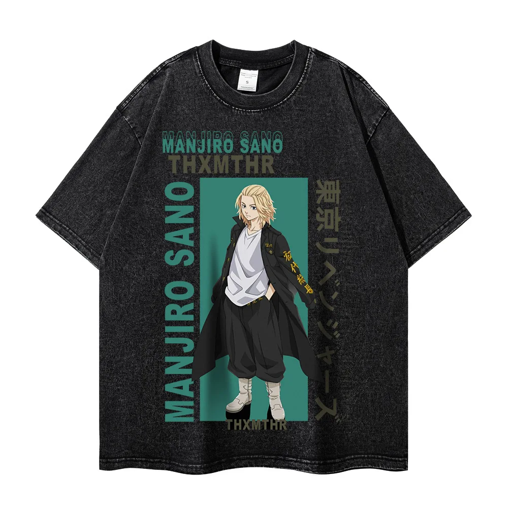 

Comic Themed Fashion Hip-hop Retro Loose Fitting Short Sleeves